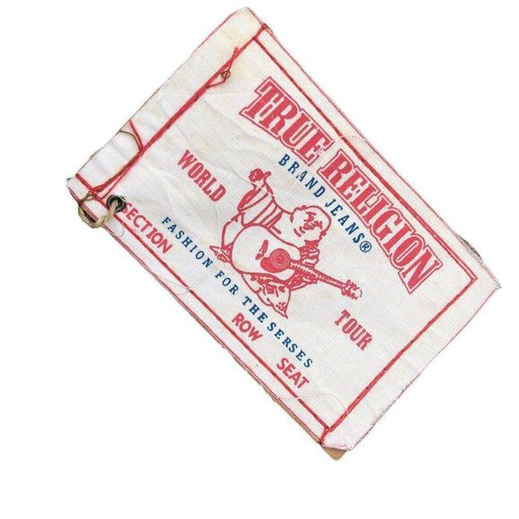 Brand New Vintage True Religion Embroidered Jeans Size 36 JOEY Blue - Picture 5 of 12